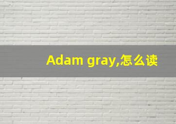 Adam gray,怎么读